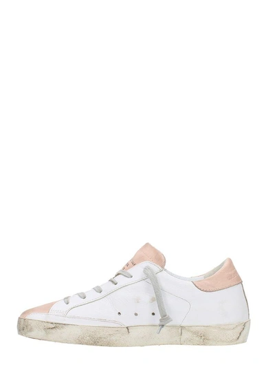 Shop Golden Goose Superstar White Pink Sneakers