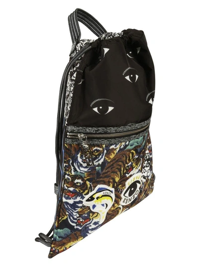 Shop Kenzo Multi Icon Drawstring Backpack In Multicolor