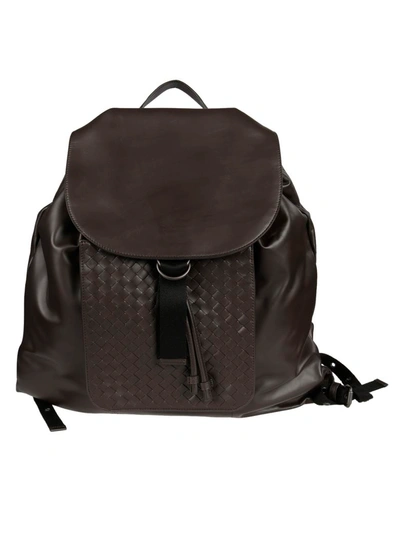 Bottega Veneta Braided Backpack In Moro/black