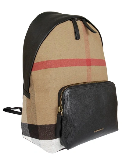 Burberry Checked Backpack In Black/multicolor