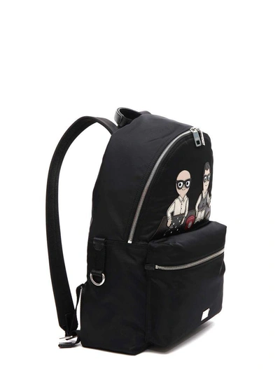 Shop Dolce & Gabbana Backpack With Designers Patch In Nero