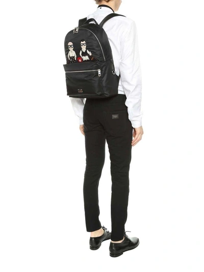 Shop Dolce & Gabbana Backpack With Designers Patch In Nero