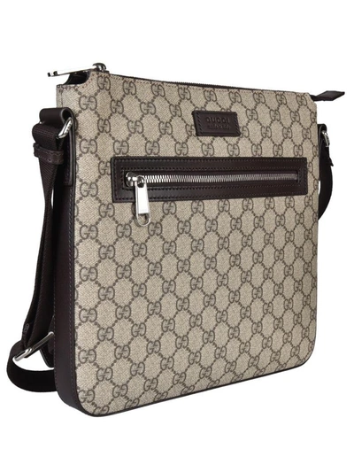 Shop Gucci Messenger Shoulder Bag In Beige