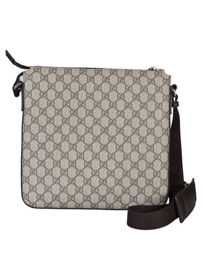 Shop Gucci Messenger Shoulder Bag In Beige