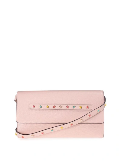 Red Valentino Stars Leather Shoulder Bag In Nude