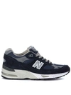NEW BALANCE 991 LIMITED EDITION BLUE AND GREY LEATHER SNEAKER,M991-NAVY