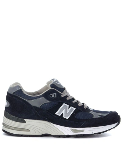 New Balance 991 Limited Edition Blue And Grey Leather Sneaker