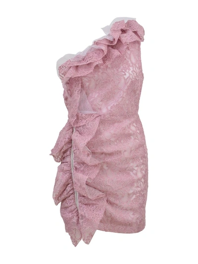 Shop Msgm Pink Lace Dress
