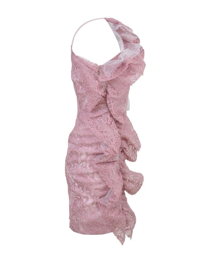 Shop Msgm Pink Lace Dress