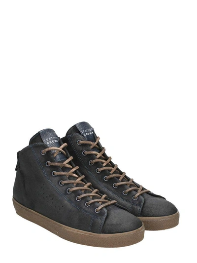 Shop Leather Crown Blue Suede Sneakers