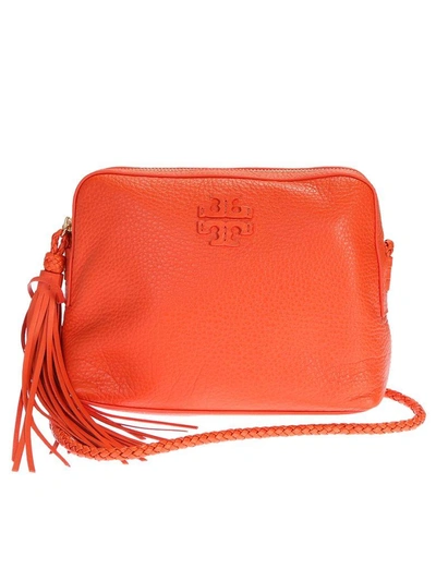 Shop Tory Burch Orange Leather Taylor Camera Bag