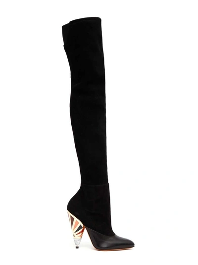 Shop Givenchy Prism Heel Boots In Black