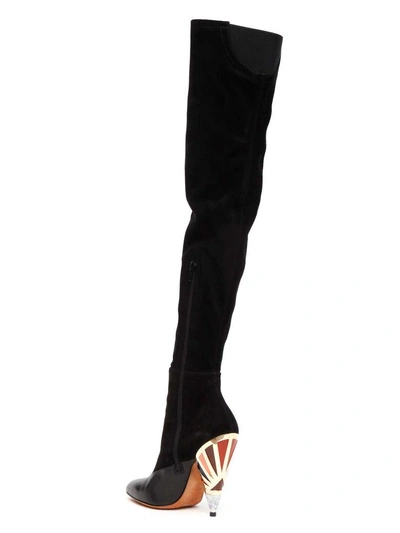 Shop Givenchy Prism Heel Boots In Black