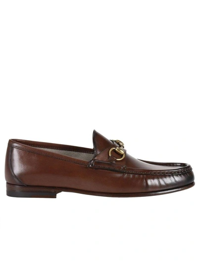 Shop Gucci Loafers Shoes Men  In Brown