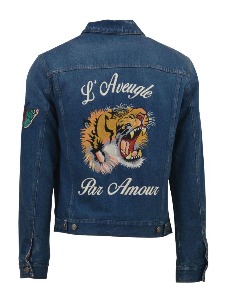 gucci denim jacket with embroideries