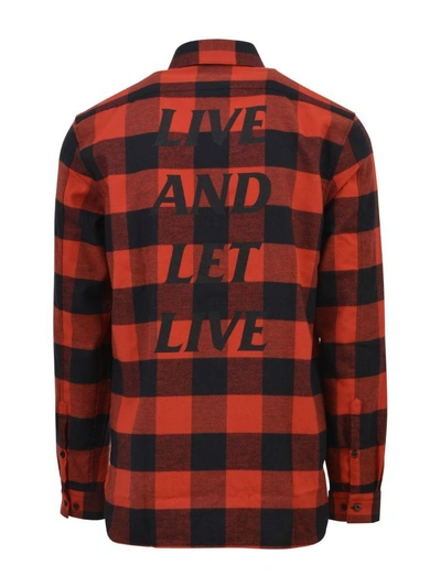 Shop Neil Barrett Check Shirt In Rosso/nero