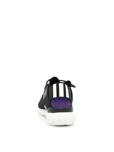 Shop Y-3 Qasa Elle Lace Sneakers In Black White|nero