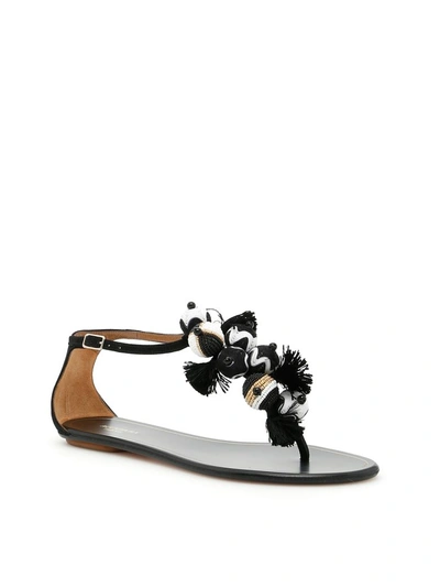 Shop Aquazzura Tropicana Sandals In Black|nero