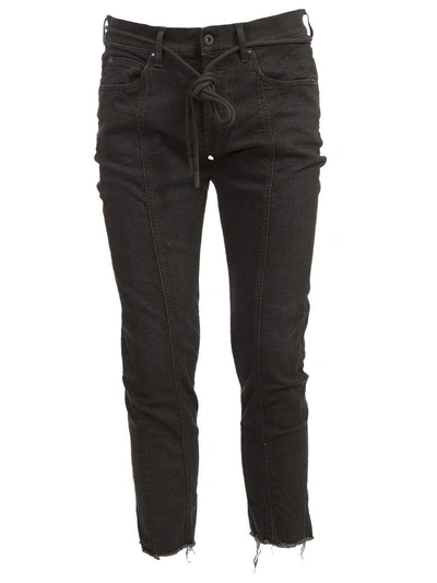 Shop Off-white Square Detail Jeans In Black