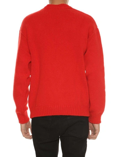 Shop Stella Mccartney Sweater With Front Design In Flame-black