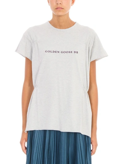 Shop Golden Goose Ven Cotton T-shirt In Grey