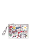 ANYA HINDMARCH Anya Hindmarch 'all Over Stickers' Zip-top Pouch,940047SILVERMETALLIC