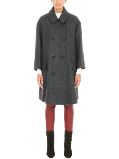 Shop Isabel Marant Étoile Flicka Coat In Grey