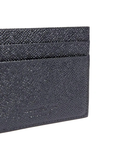 Shop Ermenegildo Zegna Leather Card Holder In Black