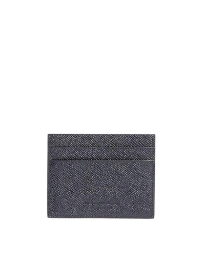 Shop Ermenegildo Zegna Leather Card Holder In Black