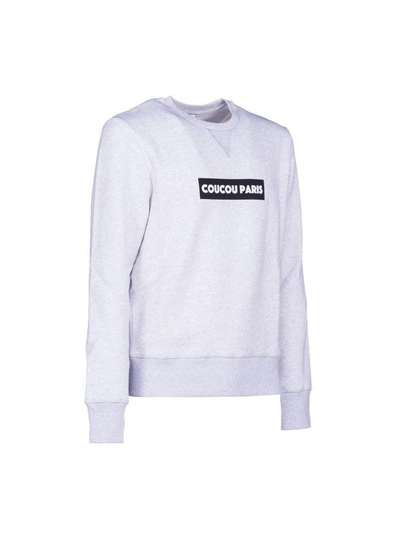 Shop Ami Alexandre Mattiussi Coucou Paris Print Sweatshirt In Grey