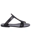 TOM FORD Tom Ford Leather Flat Sandals,W2061TSVCBLK