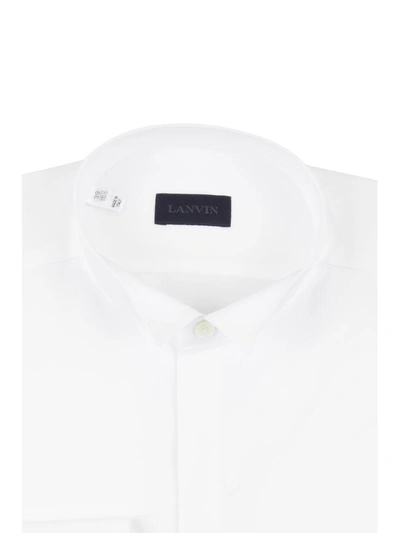 Shop Lanvin Shirt With Classic Cuffs In Whitebianco