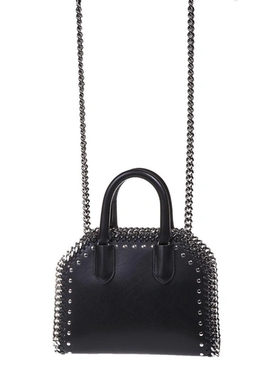 Shop Stella Mccartney Embellished Mini Falabella Box Shoulder Bag In Black