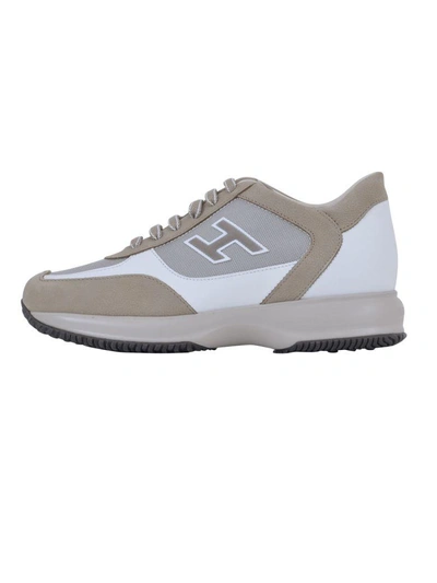 Shop Hogan Interactive Sneakers In Beige/bianco