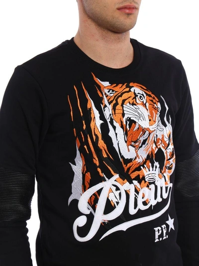 Shop Philipp Plein Blood Tiger Cotton Sweatshirt In Black
