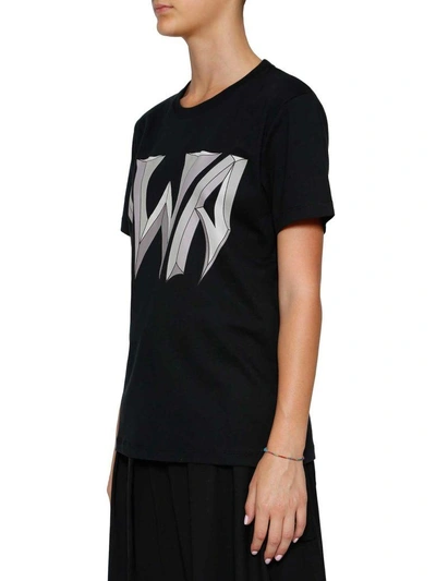 Shop Jw Anderson J.w. Anderson Logo Print T-shirt In Black