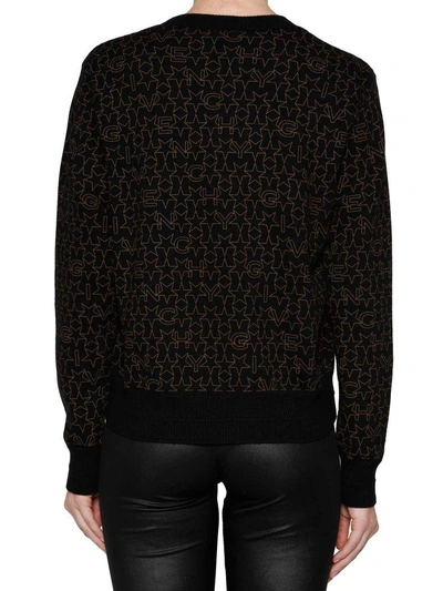 Shop Givenchy Star Logo Print Sweater In Black