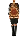 Givenchy Optical Peacock-print Georgette Blouse In Multicolor