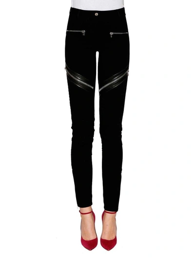 Shop Givenchy Zip Detail Trousers In Black