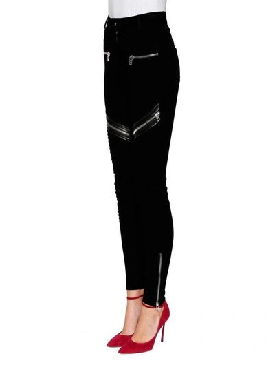 Shop Givenchy Zip Detail Trousers In Black