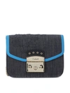 FURLA Furla Metropolis Mini Bag In Blue Denim Fabric,870755BLUED/AZZURRO