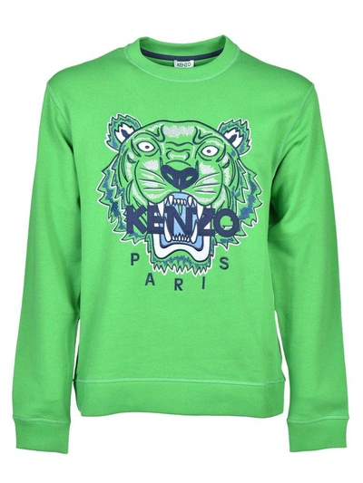 Shop Kenzo Tiger Sweatshirt In Green
