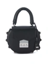 SALAR Salar Mimi Black Leather Handbag With Studs,MIMIGNRO