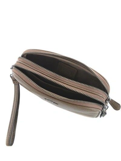 Shop Coach Leather Crossbody Clutch