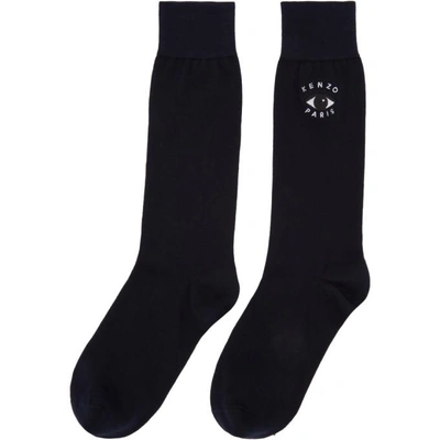 Shop Kenzo Navy Eye Socks