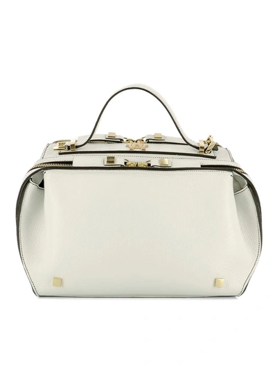 Giancarlo Petriglia White Leather Handle Bag