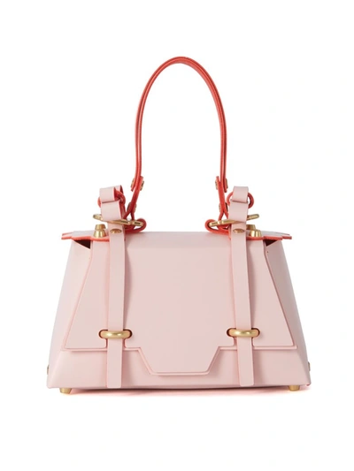 Niels Peeraer Winged Siter Pink Leather Handbag In Rosa