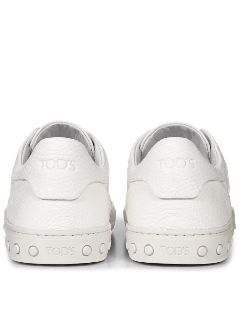 Tod S Cassetta T Panelled Leather Low Top Trainers In B001 Bianco Modesens
