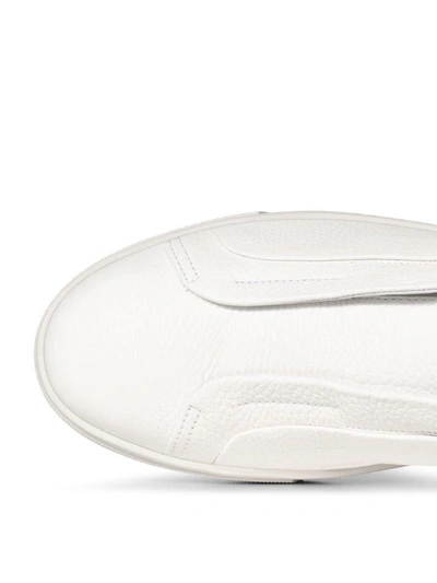 Shop Tod's Hammered Leather Slip-ons In White