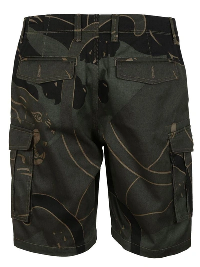 Shop Valentino Id Camouflage Shorts In Green